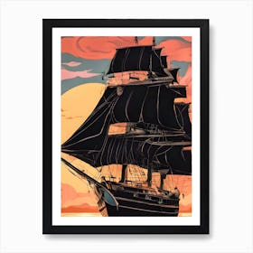 Sails at Sunset Art Print