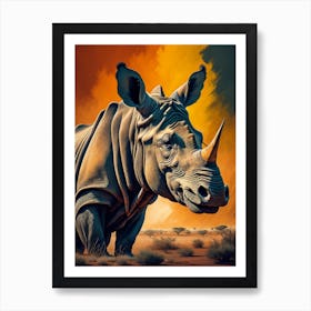 Rhinocerous Art Print