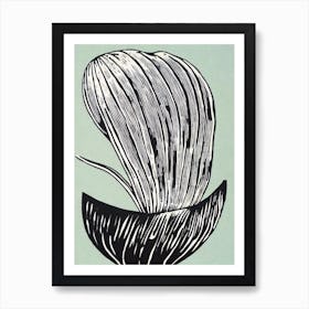 Conch Linocut Art Print