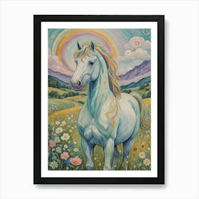 Horse In The Meadow Art Print