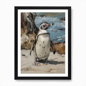 Adlie Penguin Kangaroo Island Penneshaw Oil Painting 3 Art Print