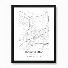 Thames Centre,Canada Minimalist Map Poster