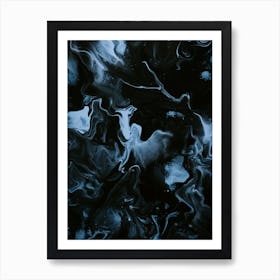 Black And White Abstract Painting Art Print