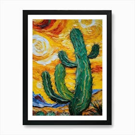 Cactus Painting Poster