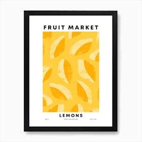 Lemons Fruit Market Art Print