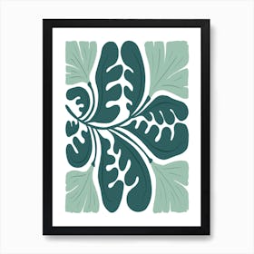 Hawaiian Leaf Matisse Style Boho Botanical Art Print