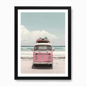 Vw Bus On The Beach 1 Poster