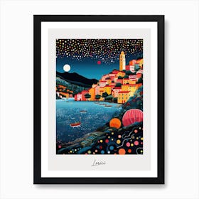 Poster Of Lerici, Italy, Illustration In The Style Of Pop Art 1 Art Print