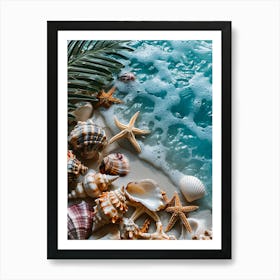 Sea Shells On The Beach 3 Art Print