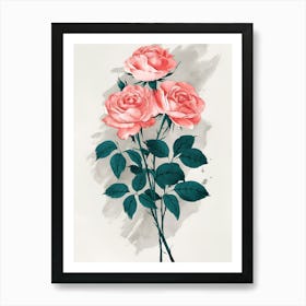 Rose art 2 Art Print