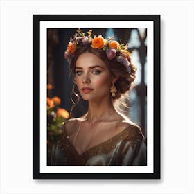 Flower woman... Art Print