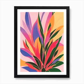 Aloe Vera Colourful Illustration Poster