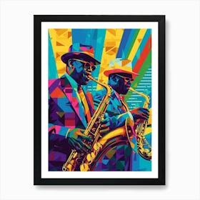 New Orleans Jazz National Historic Park Retro Pop Art 1 Art Print