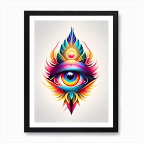 Transcendence, Symbol, Third Eye Tattoo 3 Art Print