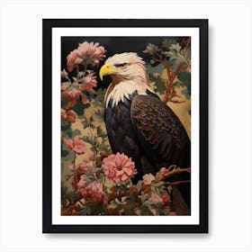 Dark And Moody Botanical Bald Eagle 2 Art Print