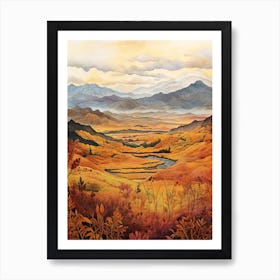 Autumn National Park Painting Denali National Park Alaska Usa 1 Art Print