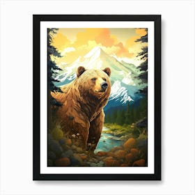 Bear In The Forest 1 Art Print