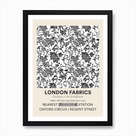 Poster Floral Dream London Fabrics Floral Pattern 3 Art Print