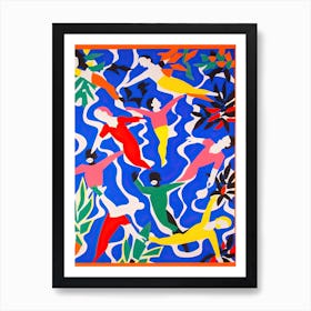 Diving In The Style Of Matisse 3 Art Print