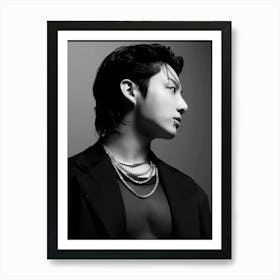 Black And White Portrait Of A Man Art Print