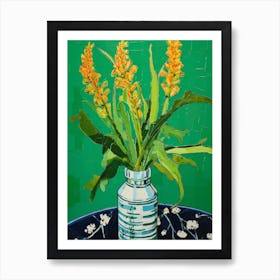 Flowers In A Vase Still Life Painting Kangaroo Paw 4 Art Print