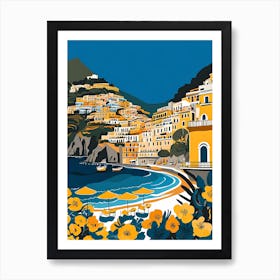 Summer In Positano Painting (108) Art Print