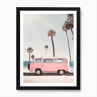 Pink Van Art Print
