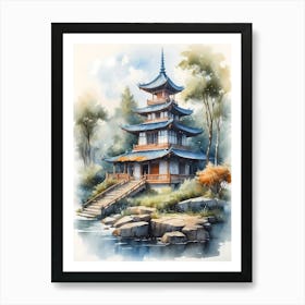 Asian Pagoda Art Print