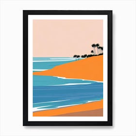 Siesta Key Beach Florida Midcentury Art Print