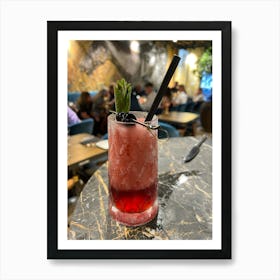 Cocktail In A Restaurant Art Print