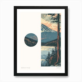 Mount Fuji Japan 9 Cut Out Travel Poster Art Print