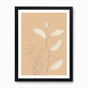 Portland Botanical Garden Boho Line Art Art Print