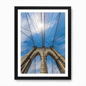 New York City Brooklyn Bridge In Detail Art Print