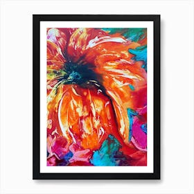 Colourful Tropical Flower Painting 3 Art Print