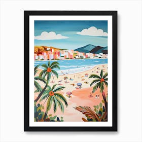 Playa De Las Teresitas, Tenerife, Spain, Matisse And Rousseau Style 1 Art Print