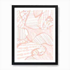 Abstract Peach Fields Art Print