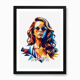 Lana Del Rey 03 Portrait Music Icon Style WPAP Pop Art Art Print