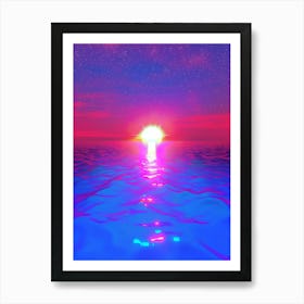 Sunset Over The Ocean 80 Art Print