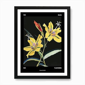 No Rain No Flowers Poster Evening Primrose 4 Art Print