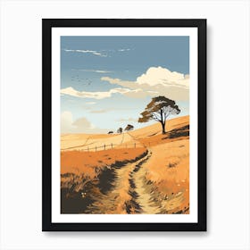 The South Downs Way England 2 Hiking Trail Landscape Art Print
