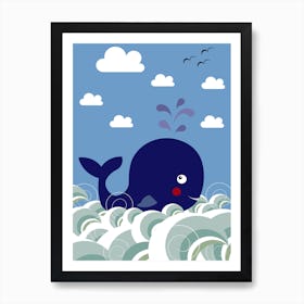 Kids Whale Art Print