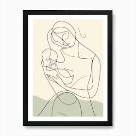 Mother Breastfeeding Her Baby Art Print