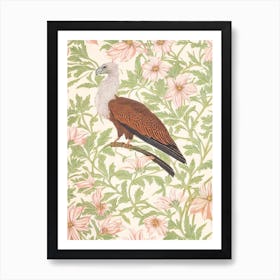 Vulture William Morris Style Bird Art Print