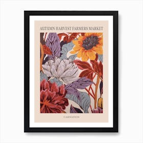 Fall Botanicals Carnation 3 Poster Art Print
