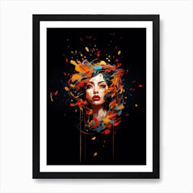 Woman abstracted Pop ART Art Print