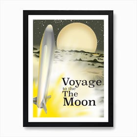 Voyage To The Moon Space Art Art Print