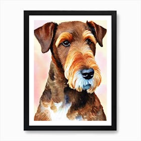 Airedale Terrier Watercolour Dog Art Print