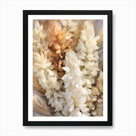 Boho Dried Flowers Hyacinth Art Print