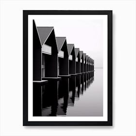 Black And White Houses Art Print