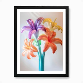 Dreamy Inflatable Flowers Columbine 1 Art Print